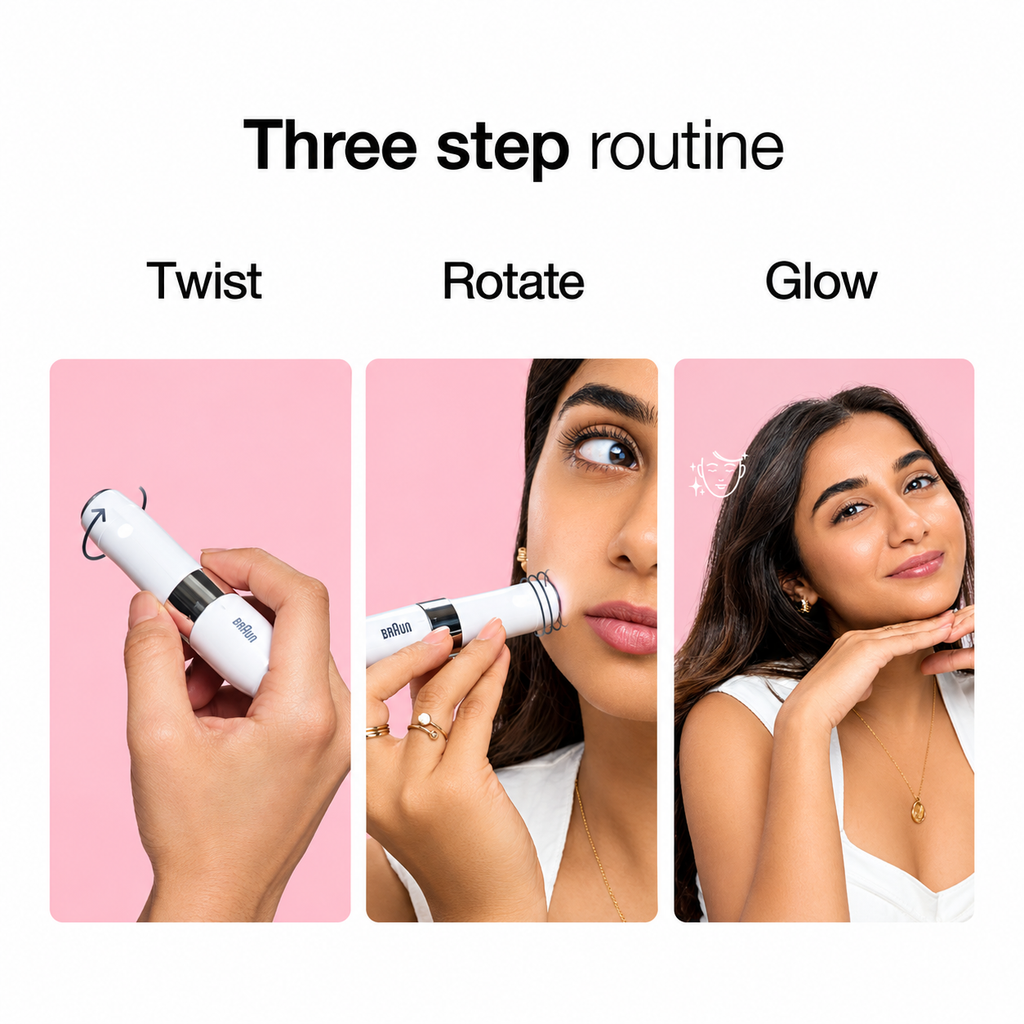 Face Mini Hair Remover FS1000 Cordless for Women (White)